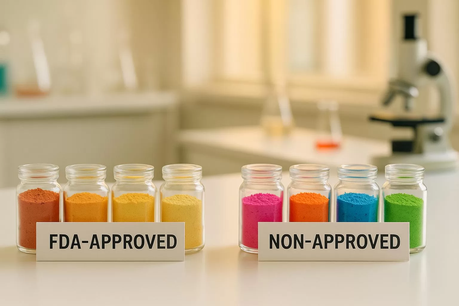 FDA-Approved vs. Non-Approved Cosmetic Colorants