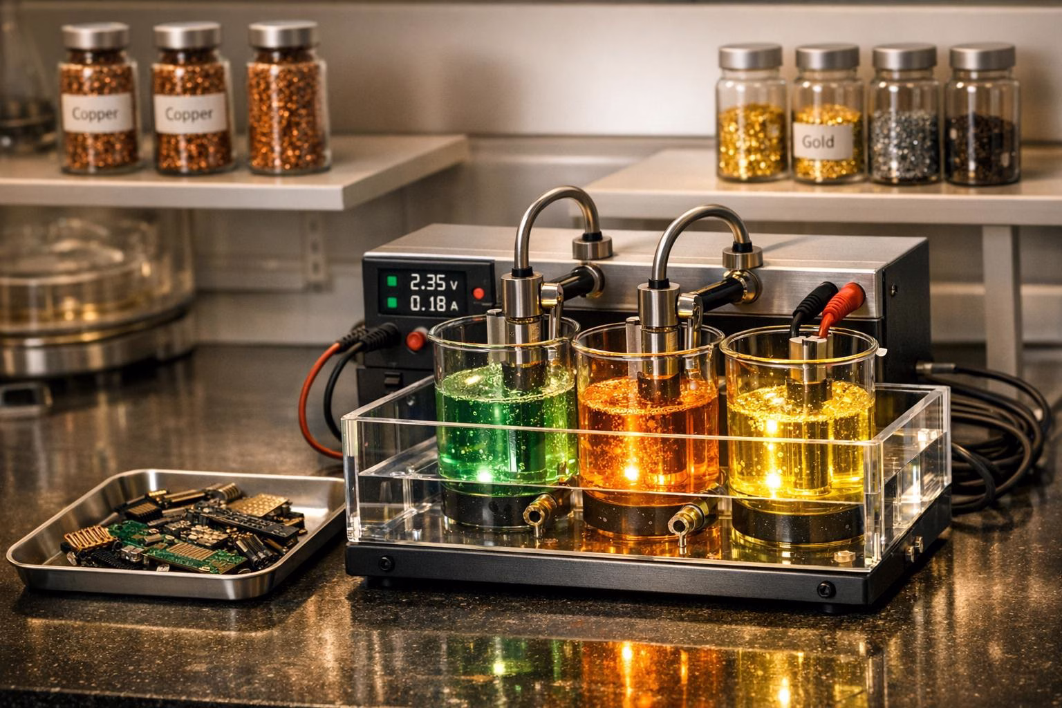 Electrochemical Recycling of E-Waste Metals: Process Overview
