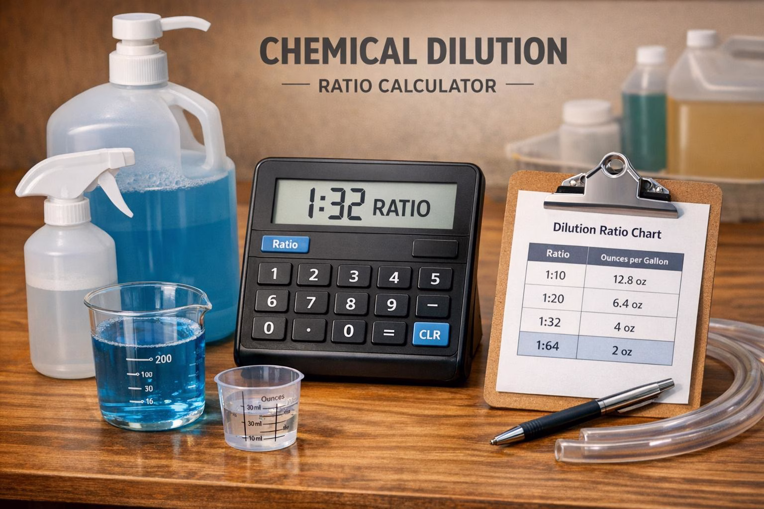 Chemical Dilution Ratio Calculator