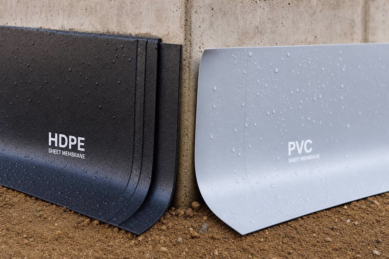HDPE vs. PVC Sheet Membranes for Below-Grade Waterproofing